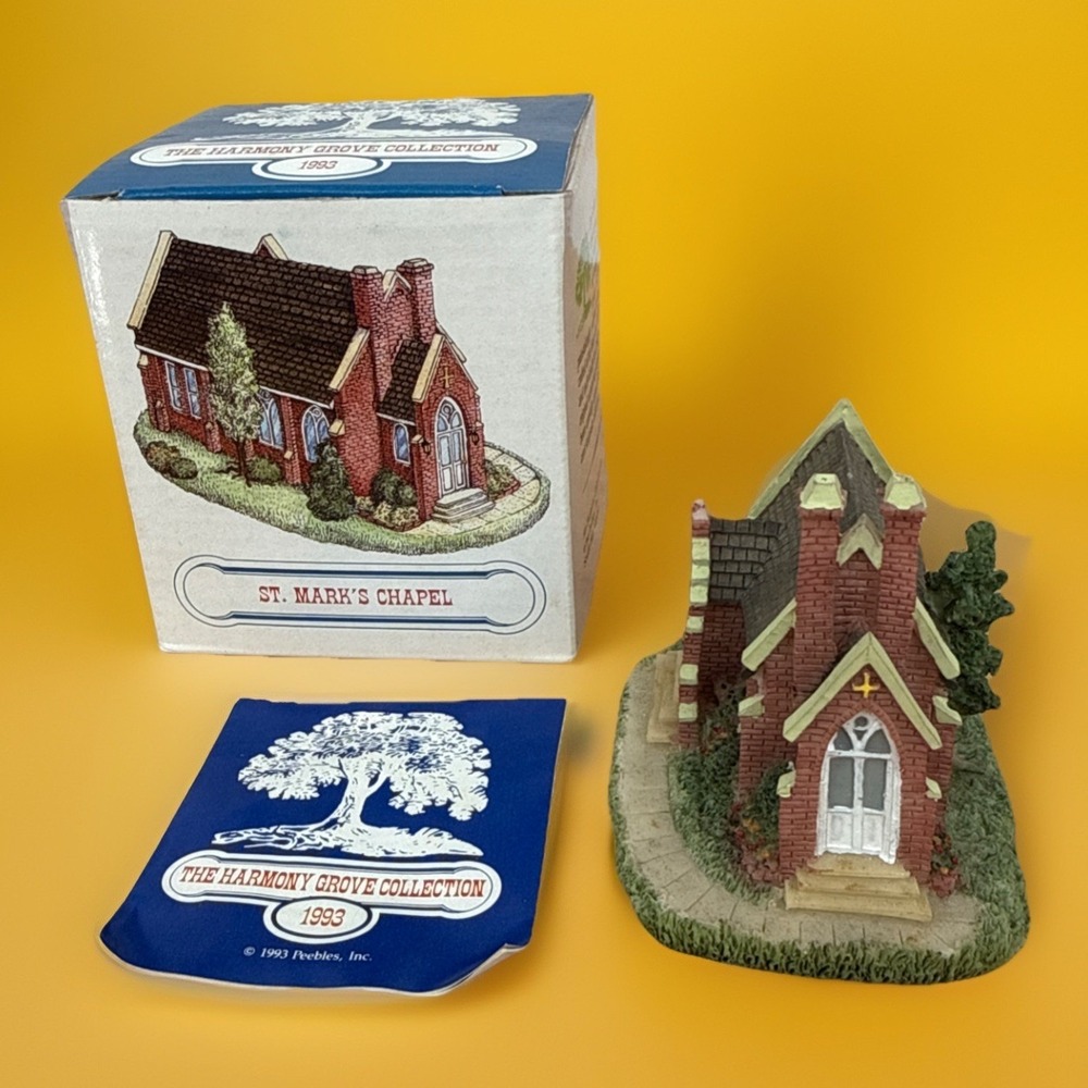 Harmony Grove Collection 1992 St.‎ Mark's Chapel Miniature Village Peebles Inc